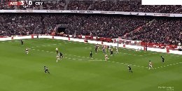 【英超】加布里埃尔破门马丁内利双响 阿森纳5比0